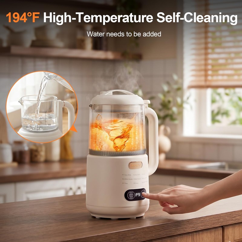 Kawu 9 in 1 Nut Milk Maker Machine, 41oz Soy