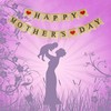Burlap Happy Mothers Day Banner | Rustic Mothers Day Party