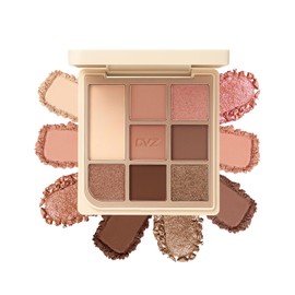 Erinde 8 colores Paleta de sombras de ojos con para maquillaje, Paleta de Sombras de Ojos Mate y Nacarada, Sombra de Ojos Ultra Difuminable y Altamente Pigmentada, Nude Natural, Mezclable
