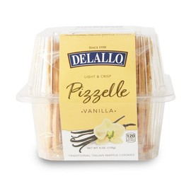 DeLallo Vanilla Pizzelles, Light & Crisp Italian Waffle Cookies, 6oz, 6-Pack