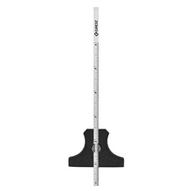 Groz Depth and Angle Gauge | 6-inch Rule Length | Black Finish (01214)