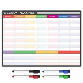 TMS A3 Monthly Planner Whiteboard | Magnetic Fridge Calendar for Meal Prep, Work or Family Planning | Made in The UK | use for to-Do Lists, Notes or Reminders | for Home and Office [42 x 30cm]