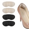 靴ずれ防止 かかとパッド 靴かかと保護パッド パカパカ防止 サイズ調節 粘着シール付き 男女 左右兼用 (ブラック（1足組）＋アプリコット（1足組）)