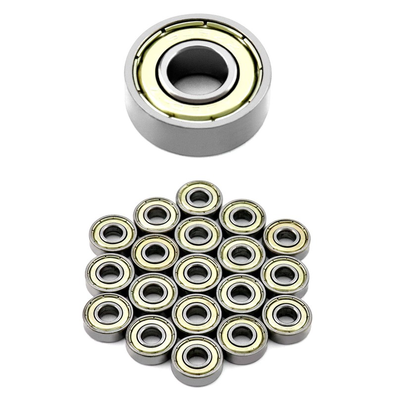 QWORK® 20 Packs 608zz ball bearing, Longboard Roller Skate Bearing,