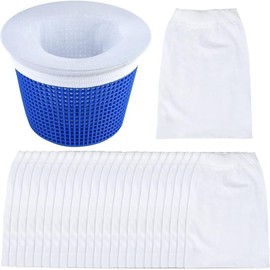 40 Pack Pool Skimmer Socks Savers for Pool Filters,Swimming Pool Skimmers Filter Socks for Skimmer Basket Clean Debris and Leaves for In-Ground and above Ground Pools - Color: 20