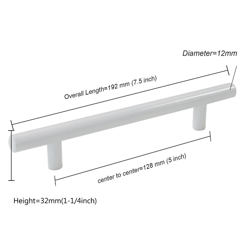 Probrico 15 Pack| White Kitchen Cabinet Pulls 5 Inch Euro