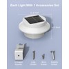 4 Pack White Bright Solar Powered Gutter Mounted Lights Outdoor
