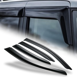 M-AUTO Outside Mount Window Visors Compatible with 2019-2023 Toyota Corolla Sedan, Tape-On Rain Guards Shields, 4 PCs