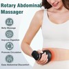 Rotary Abdominal Massager with Heat & Red Light, Handheld Cordless