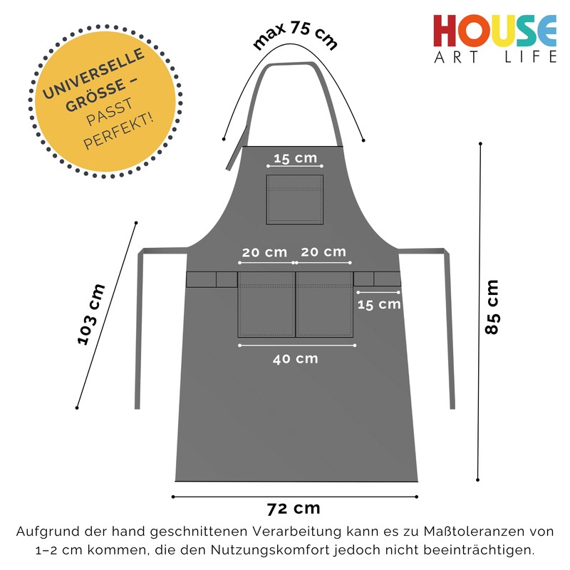 HOUSE ART LIFE BBQ Apron for Men & Women -