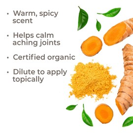 Plant Therapy USDA Certified Organic Turmeric CO2 Essential Oil 10 mL (1/3 oz) 100% Pure, Undiluted, Therapeutic Grade