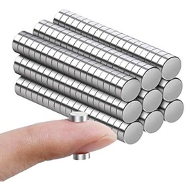 RHINOCATS 45 pcs Refrigerator Magnets，Fridge Magnets，Round Ferrite Magnets, Multi-Use for Office, Hobbies, Crafts and Science, Tiny Size：8mm x 3mm(DxH)