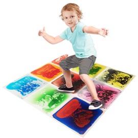 WOWSTAR 12" x 12" Sensory Floor Tiles, 9 Sensory Tiles, Liquid Floor Tiles, Lava Tiles
