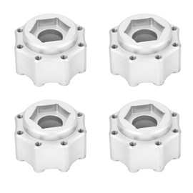 4pcs 17mm Hex Adapter Professional Aluminum Alloy Fine Machined 3.8 Inch Tire Hex Combiner for RC Accessories Silver
