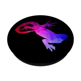 Lizard Geometric Blue Purple Red Pattern on Black - Lizard