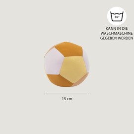 Fabelab Fabric Ball Baby Lilac Mix | Grab Ball for Babies | Machine Washable Baby Ball | Children's Ball on 100% Organic Cotton | Soft Balls for Hand and Eye Coordination