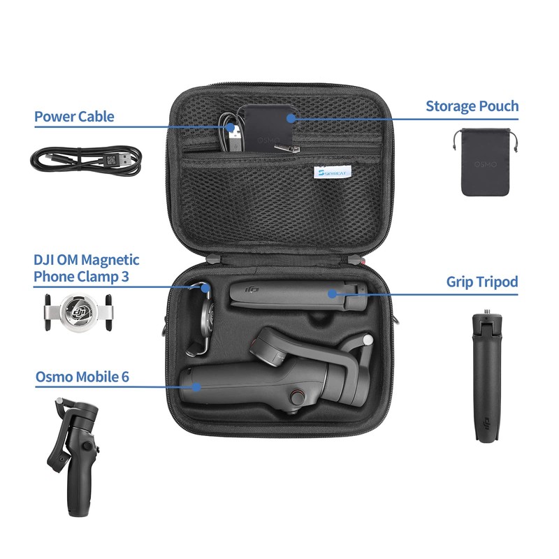 SKYREAT Osmo Mobile 6 Case,PU Leather Portable Storage Shoulder Bag