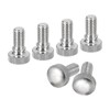 sourcing map M6x10mm Knurled Thumb Screws, 6pcs Brass Knurled Thumb