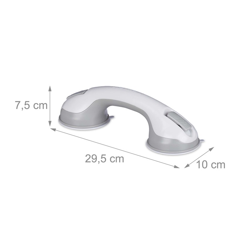 Relaxdays Suction Handle, Set of 2, Grab Bar for Shower