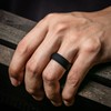 ThunderFit Silicone Wedding Rings for Men, Breathable Airflow Pattern 8mm