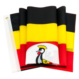 DANF Uganda Flag 3ftx5ft Ugandan National Flags Polyester with Brass Grommets 3x5 Foot Flag