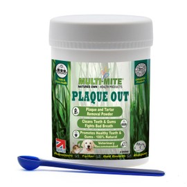 PLAQUE OUT 100G Pot Tartar Plaque Off Remover,100% Natural & Organic Bad Breath Teeth Gum Care for Dogs, Cats