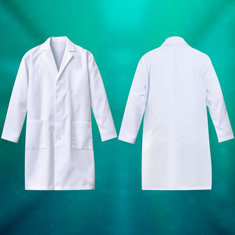 UNGLINGA Kids Lab Coat Doctor Scientist Costume with Science Goggles