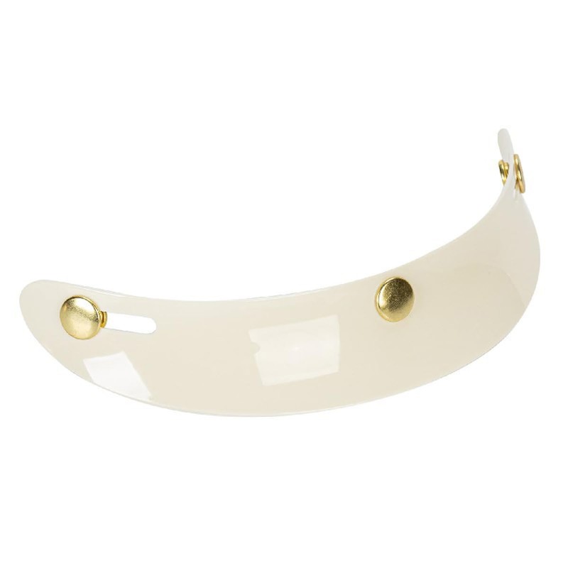 Motorcycle Helmet Short Brim Mini Retro Visor (Off-White)