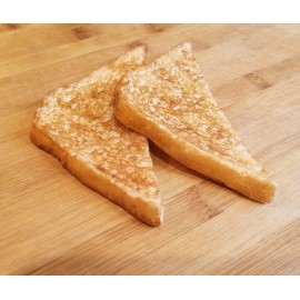 White Fake Toasted White Bread Slices (Halves)