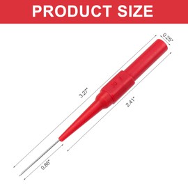10Pcs 0.7mm Test Probe Pins - Wire Piercing Probe Insulation Back Probes - Plug Cable Test Probes - Non Destructive Stainless Steel Pins - suitable for Power Probe and Multimeter Probes