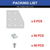IMETRX 8pcs 2040 L Corner Bracket Joining Plate T Slotted
