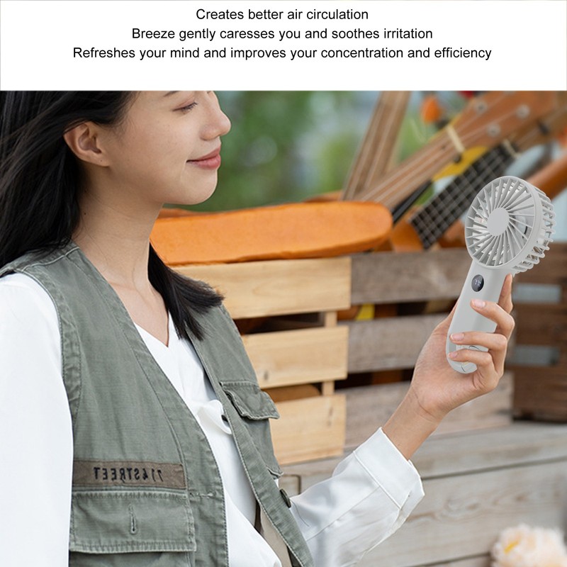 Handheld Fan Multifunction 100 Levels Stepless Speed Intelligent Digital Display