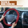 HEVLE Leather Steering Wheel Cover Lace Up, Car Wheel Cover,