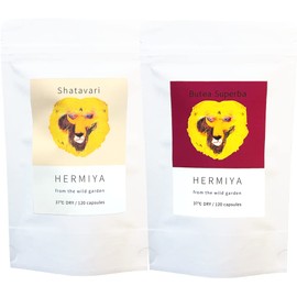 シャタバリ アカガウクルア（ソフォン）粉末 サプリメント 120カプセル 無農薬 無添加 植物100％ 【2種セット】シャタバリ & アカガウクルア（ソフォン）