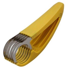 Banana Slicer Stainless Steel Slicer Fruit Peeler Pepperoni Slicer Handheld Durable Kitchen Tool for Bananas Vegetable Cucumber Hotdog Fruit by HOMEELABADOR