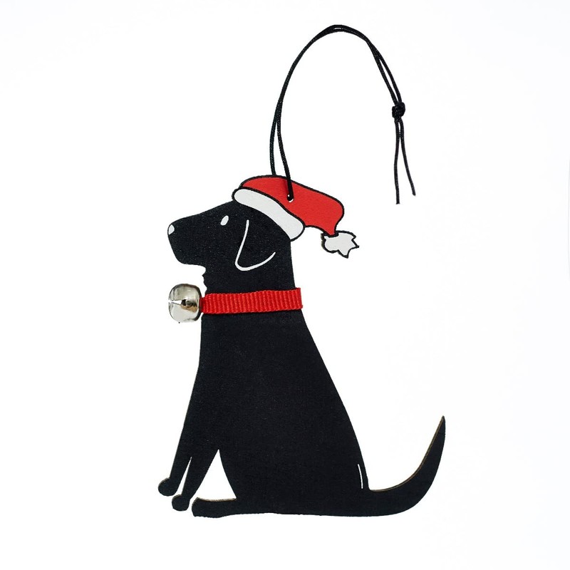 Sweet William Black Cocker Spaniel Christmas Decoration, Wood, 10x10x0.5 cm