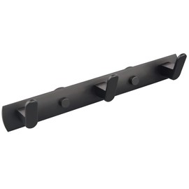 ULIBERMAGNET Magnetic Coat Hooks, Sturdy Magnetic Rack, Strong Rubber Magnetic Hanger for Refrigerator, Metal Cabinet, Door, Hang Coats, Towels, Bags, Scarves, Helmets(Matte Black/3 Hooks)