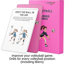 Puredrop Puredrop Volleyball Training Equipment Aid Cards: Great Training Drills for Solo Practice for Volleyball Players. Coach Exercises That Can be Done at Home Set Pass Serve Spike Block Trainer