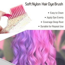 SIXHANS 10PCS Professional Hair Dye Kit -Salon Grade Coloring Tools with Pink Hair Dye Mixing Bowl, Dye Brushes&Comb, Gloves, Ear Protector & Clips for DIY Bleaching & Hair Coloring at Home