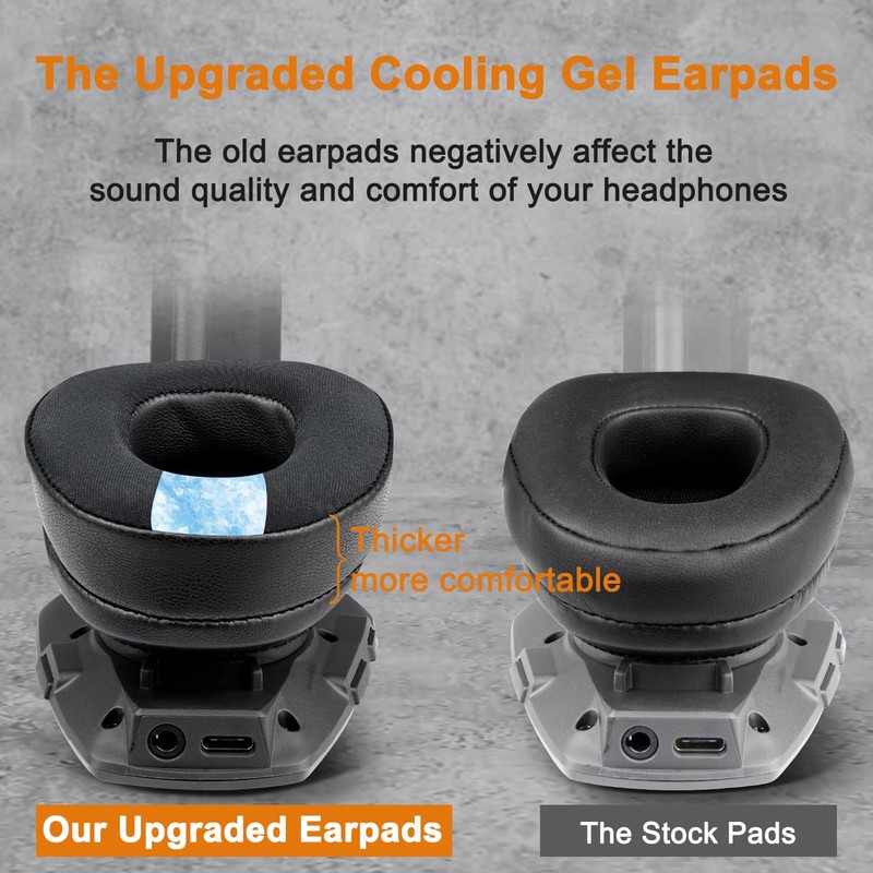 SOULWIT Cooling-Gel Earpads Replacement for BlueParrott B650/S650(650XT 650 XT) Noise