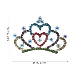 Lurrose Bridal Hair Clip 6 Pcs Mini Tiara Hair Comb Princess Tiara Comb Princess Comb Shiny Rhinestone Tiara Crystal Rhinestone Cute Hair Accessories Girl Jewelry Set