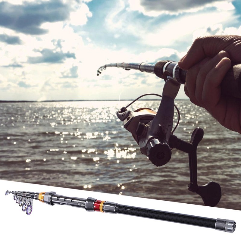 Protable Ultralight Carbon Fishing Rod Telescopic Sea Pole Tackle Accessory