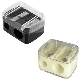 Eyebrow Pencil Pencil, Eyebrow Pencil Pencil, Eyeliner, Eyeliner Pencil Pencil, Compatible with 2 Hole Design, 0.8cm, 1.2cm Portable Cosmetics, Pack of 2, Black, White