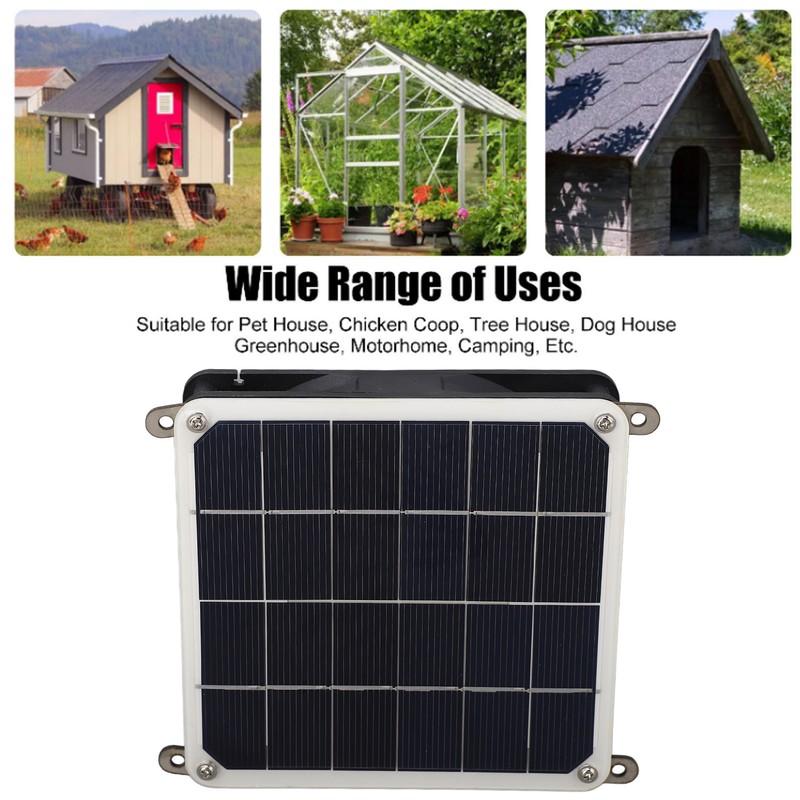 Solar Panel Powered Fan Kit 20W Monocrystalline Solar Panel Exhaust