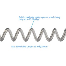 HiBD Fishing Lanyard Coiled Lanyard Multi Colored Fishing Tether with Carabiner for Fishing Hunting Hiking Boating Camping Tools 12pcs