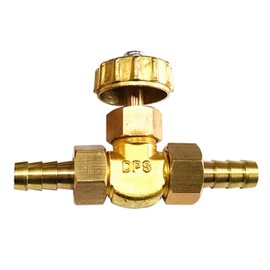 Elbow Brass Needle Valve for Gas/Air/Lpg Brass Hose Regulating Gate Parallel Needle Valve(Ф8mm)