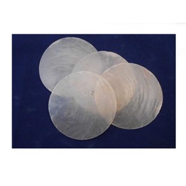 10 Capiz Shells White Round 3" (76 mm) No Holes Crafts Windchimes Shellcraft Nautical Decor