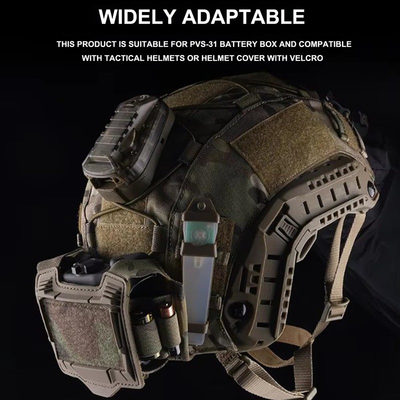 Tactical Helmet Battery Pouch Counterweight Pouch with Hook&Loop
