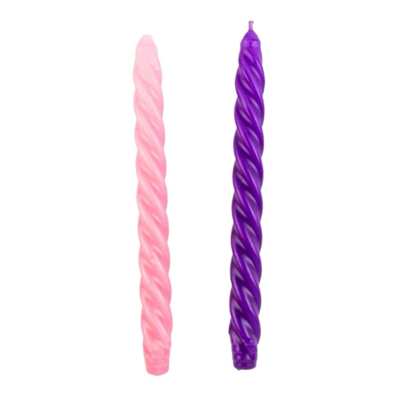 Velas En Espiral Adviento 5 Pzs De 20 cm.