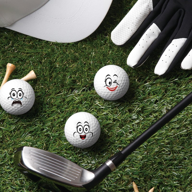 PLIGREAT Funny Expressions Golf Ball Markers 32 Pcs Creative Pattern